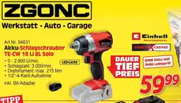 Zgonc Akku-Schlagschrauber TE-CW 18 LI BL Solo Angebot