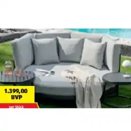 Hofer Daybed Outdoor Florida inkl. Beistelltische und Kissen HOFER Angebot