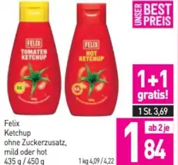 Sutterlüty Felix Ketchup ohne Zuckerzusatz, mild oder hot Angebot