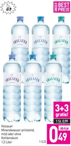 Sutterlüty Vöslauer Mineralwasser prickelnd, mild oder ohne Kohlensäure Angebot