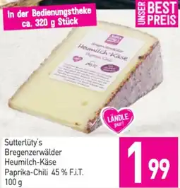 Sutterlüty Sutterlüty's Bregenzerwälder Heumilch-Käse Paprika-Chili 45% F.i.T. Angebot