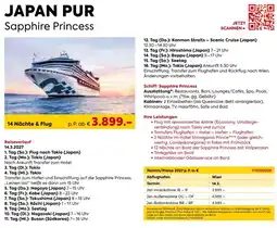 Billa Reisen JAPAN PUR Sapphire Princess Angebot