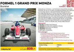 Billa Reisen Formel 1 grand prix monza busreise Angebot