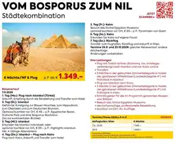Billa Reisen VOM BOSPORUS ZUM NIL Städtekombination Angebot