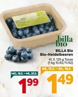 Billa BILLA Bio Bio-Heidelbeeren Angebot