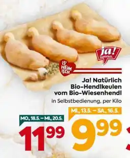 Billa Ja! Natürlich Bio-Hendlkeulen vom Bio-Wiesenhendl Angebot