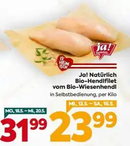 Billa Ja! Natürlich Bio-Hendlfilet vom Bio-Wiesenhendl Angebot