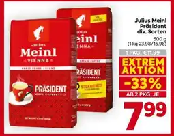 Billa Julius Meinl Präsident div. Sorten Angebot