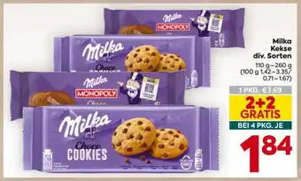 Billa Milka Kekse div. Sorten Angebot