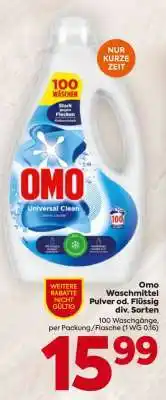 Billa Omo Waschmittel Pulver od. Flüssig div. Sorten Angebot