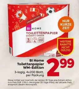 Billa BI Home Toilettenpapier WM-Edition Angebot