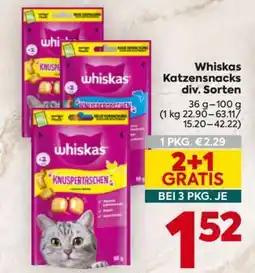 Billa Whiskas Katzensnacks div. Sorten Angebot