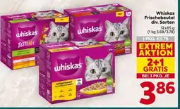 Billa Whiskas Frischebeutel div. Sorten Angebot