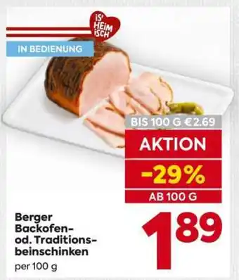 Billa Berger Backofen- od. Traditionsbeinschinken Angebot