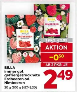 Billa BILLA immer gut gefriergetrocknete Erdbeeren od. Himbeeren Angebot