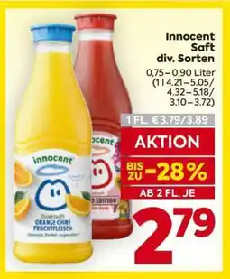 Billa Innocent Saft div. Sorten Angebot