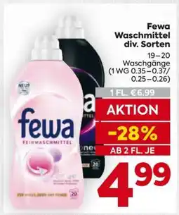 Billa Fewa Waschmittel div. Sorten Angebot