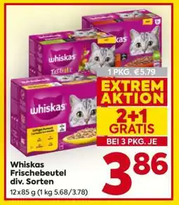 Billa Whiskas Frischebeutel div. Sorten Angebot