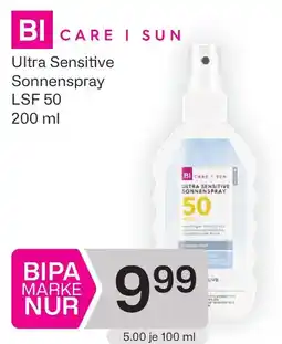 Bipa SUN Sonnenspay Ultra Sensitive LSF 50 Angebot