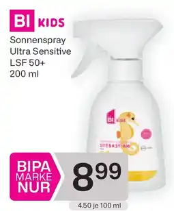 Bipa Sonnenspray Ultra Sensitive Seebastian LSF 50+ Angebot