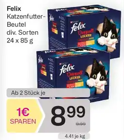 Bipa Felix Katzenfutter- Beutel Angebot