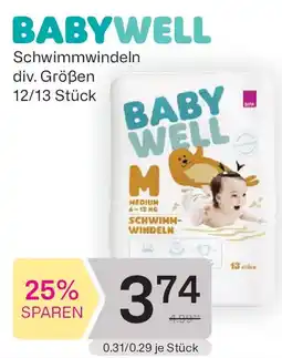 Bipa Babywell schwimmwindeln Angebot