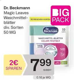 Bipa Dr. Beckmann Magic Leaves Waschmittel- blätter Angebot