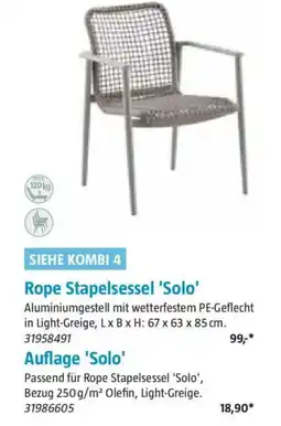 Bauhaus SIEHE KOMBI 4 Rope Stapelsessel 'Solo' Angebot