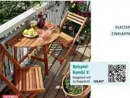 Bauhaus Beispiel- Kombi 3: Klapptisch mit 2x Klappstuhl Angebot