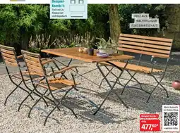 Bauhaus Beispiel- Kombi 1: Tisch mit 2x Klappsessel und Klappbank Angebot
