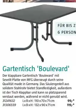 Bauhaus Gartentisch 'Boulevard' Angebot