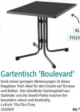 Bauhaus Gartentisch 'Boulevard' Angebot
