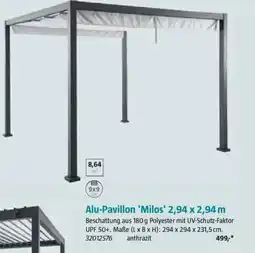 Bauhaus Alu-Pavillon 'Milos' 2,94 x 2,94 m Angebot