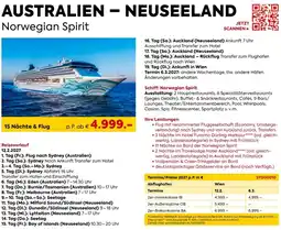 Billa Reisen Australien neuseeland norwegian spirit Angebot