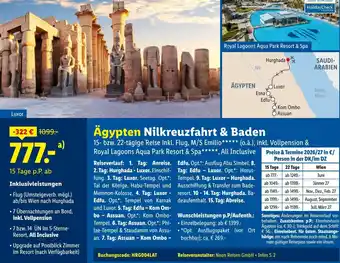 Lidl Reisen Ägypten Nilkreuzfahrt & Baden Angebot