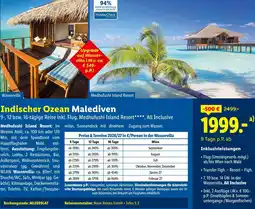 Lidl Reisen Indischer Ozean Malediven Angebot