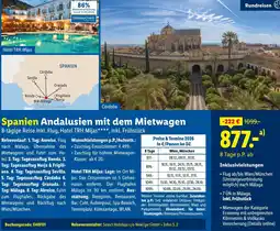 Lidl Reisen Spanien Andalusien mit dem Mietwagen Angebot