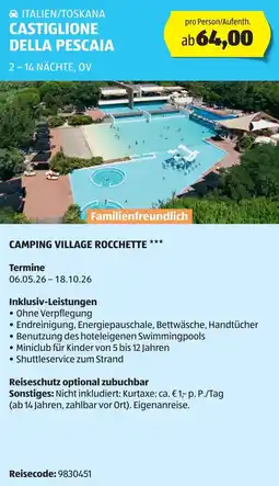 Hofer Reisen Camping village rocchette Angebot