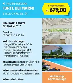 Hofer Reisen Forte dei marmi Angebot