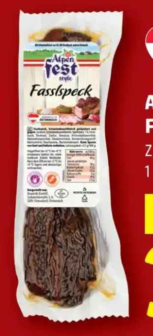 Lidl Alpenfest Fasslspeck Angebot