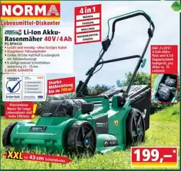 Norma Powerworks Li-Ion Akku-Rasenmäher 40V/4Ah Angebot