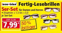 Norma inca-vision Fertig-Lesebrillen 5er-Set Angebot