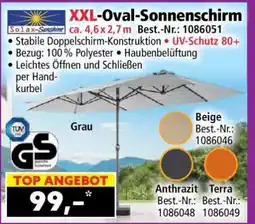 Norma XXL-Oval-Sonnenschirm Angebot