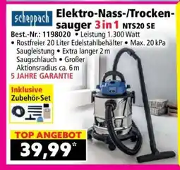 Norma Scheppach Elektro-Nass-/Trockensauger 3 in 1 NTS20 SE Angebot