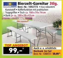 Norma Bierzelt-Garnitur 3tlg Angebot
