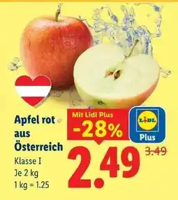 Lidl Äpfel rot aus Österreich Angebot