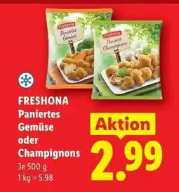 Lidl Freshona Paniertes Gemüse oder Champignons Angebot