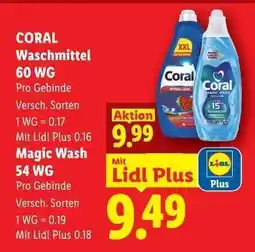 Lidl CORAL Waschmittel 60 WG Angebot