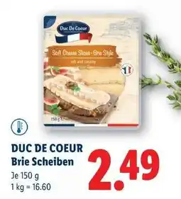Lidl DUC DE COEUR Brie Scheiben Angebot