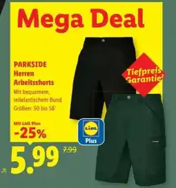 Lidl PARKSIDE Herren Arbeitsshorts Angebot